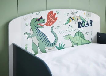 Детская кровать U-Grow Junior Dinosaur Green & White, 143x77 см купить в Кишиневе. Фото 6