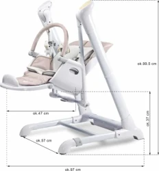 Стульчик для кормления 2 в 1 Caretero Indigo Beige купить в Кишиневе. Фото 11