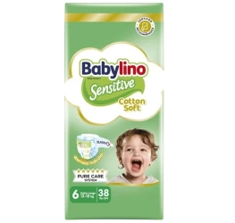 Scutece Babylino Sensitive №6 (13-18kg), 38 buc. cumpăra în Chișinau. Foto 1
