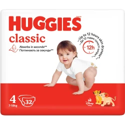 Scutece Huggies Classic 4 (7-18 kg), 32 buc cumpăra în Chișinau. Foto 3