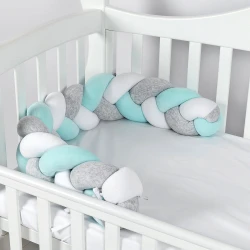 Apărătoare pătuț PernaMea Cosiță Turcoaz (1 piesă), 120x15 cm cumpăra în Chișinau. Foto 4