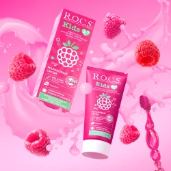 Зубная паста R.O.C.S. Kids Малиновый смузи (3-7 лет) купить в Кишиневе. Фото 6