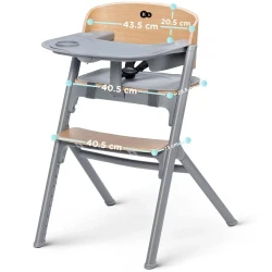Scaun pentru hranire 4 in 1 KinderKraft Livy and Calmee Grey Wood cumpăra în Chișinau. Foto 7