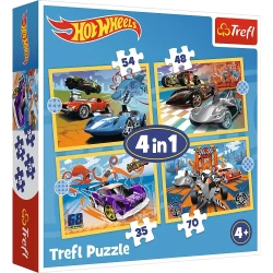 Пазл Trefl 4in1 Hot Wheels vehicles, 207 элементов купить в Кишиневе. Фото 1