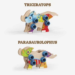 Конструктор Quercetti Play Bio Wood Dino, 24 элемента купить в Кишиневе. Фото 4