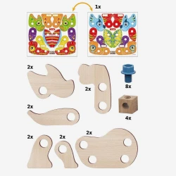 Конструктор Quercetti Play Bio Wood Dino, 24 элемента купить в Кишиневе. Фото 3