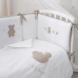 Lenjerie de patut Perina Teddy love Bej (6 piese), 120x60 cm cumpăra în Chișinau. Foto 6