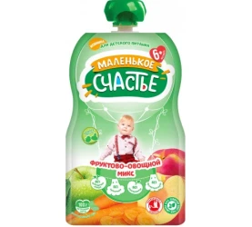 Piure Маленькое счастье Mix de fructe și legume (6 luni+), 90 gr cumpăra în Chișinau. Foto 1