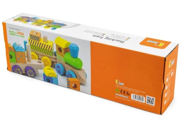 Кубики Viga Stacking Train Multicolor, 14 шт. купить в Кишиневе. Фото 3