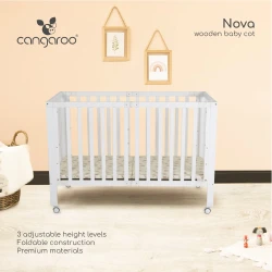 Детская складная кроватка Moni Nova White купить в Кишиневе. Фото 11