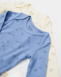 Body cu mâneca lungă BabyCosy Modal Blue & Ivory, 2 buc. (9-12L) cumpăra în Chișinau. Foto 2