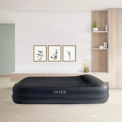 Saltea gonflabilă Intex Velur Pillow Rest Raised cu tetieră și pompă electrică încorporată 220 V cumpăra în Chișinau. Foto 6
