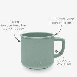 Кружка с ручкой Kikkaboo Platinum Silicone Sage (6 мес.+), 200 мл купить в Кишиневе. Фото 3