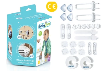 Set 26 Protecții pentru Mobilier BabyJem Home Safety Kit, Albe cumpăra în Chișinau. Foto 2