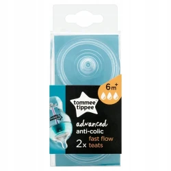 Tetina din silicon anticolici Tommee Tippee, flux rapid (6+ luni), 2 buc. cumpăra în Chișinau. Foto 2