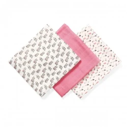 Пелёнки из бамбуковых волокон BabyOno Lama Pink (70x70 cm), 3 шт. купить в Кишиневе. Фото 2