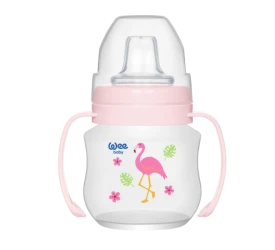 Biberon din plastic cu mâner WeeBaby cu tetina din silicon, 125 ml cumpăra în Chișinau. Foto 3