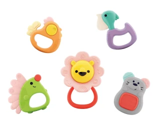 Погремушки-прорезыватели для зубов Hola Toys Forest Friends, 5 шт. купить в Кишиневе. Фото 1
