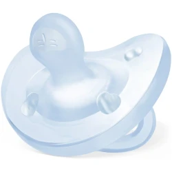 Ортодонтическая пустышка из силикона Chicco PhysioSoft Lightblue, 0-6 м купить в Кишиневе. Фото 1
