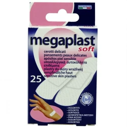 Emplastru Megaplast Soft Sensitive Alb, 2 marimi, 25 buc cumpăra în Chișinau. Foto 1