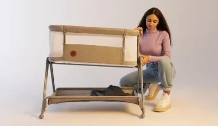 Patuț pentru copii 2 in 1 Lionelo Luna Beige Sand cumpăra în Chișinau. Foto 4