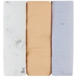 Pelinci din muselina KikkaBoo Seally Me (75x75 cm), 3 buc. cumpăra în Chișinau. Foto 1