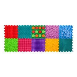 Covoraș-puzzle ortopedic de masaj Ortek Mix, set de 10 elemente + Modele cumpăra în Chișinau. Foto 1