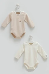 Body cu mâneca lungă Caramell Flaying Cars Ecru & Beige, 2 buc. (0L) cumpăra în Chișinau. Foto 1