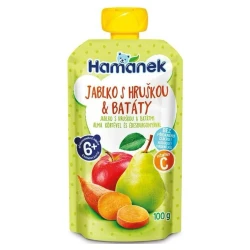Пюре Hamanek Яблокo, груша и сладкий картофель (6 мес+), 100 г купить в Кишиневе. Фото 1