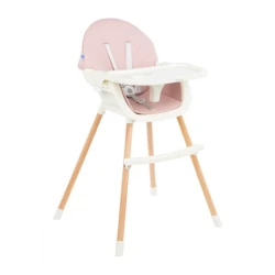 Scaun pentru hranire 2 in 1 Kikkaboo Nutri Wood Pink cumpăra în Chișinau