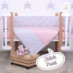 Комплект в кроватку Veres Point Pink (6 предметов), 120x60 cм купить в Кишиневе. Фото 2