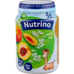 Пюре Nutrino из персика-риса (4 мес+), 190 г купить в Кишиневе. Фото 1