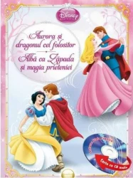 Carte Disney Audiobook Aurora și dragonul cel folositor. Alba ca Zapada și magia prieteniei +CD cumpăra în Chișinau. Foto 1