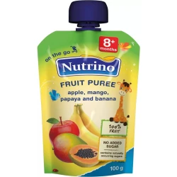 Пюре Nutrino из яблока-манго-папайи-банана (8 мес+), 100 г купить в Кишиневе. Фото 1