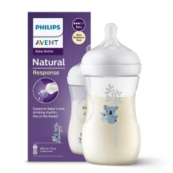 Пластиковая бутылка с силиконовым соском Philips Avent Коала, 260 мл купить в Кишиневе. Фото 1