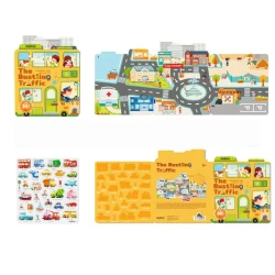 Set de creație Play-Toys Set de stickere gelatinoase reutilizabile Trafic Aglomerat cumpăra în Chișinau. Foto 4