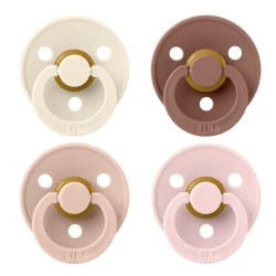 Suzetă rotundă din latex Bibs Ivory & Blush & Woodchuck & Blossom (0-6 luni), 4 buc. cumpăra în Chișinau. Foto 1