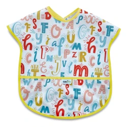 Полиэстеровый слюнявчик BabyJem Alphabet Yellow купить в Кишиневе