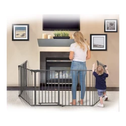 Poartă de siguranță-țarc DreamBaby Royale Converta 3 în 1 G2161BB, 6 panouri, 3,8 m, neagră cumpăra în Chișinau. Foto 5