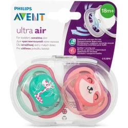 Suzeta ortodontica din silicon Philips Avent Ultra Air Girl (18 luni+), 2 buc. cumpăra în Chișinau. Foto 4