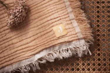 Пледик Jollein Fringe Moonstone & Ivory GOTS, 75x100 см купить в Кишиневе. Фото 6