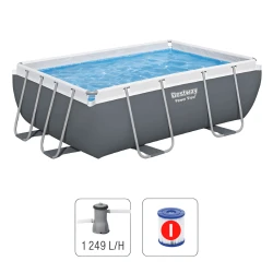 Bazin pentru copii Bestway Power Steel + pompă de filtrare 1249 l/h, 3662 litri cumpăra în Chișinau. Foto 1