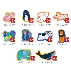 Puzzle educativ Mideer Level Up Level 1 Animals, 40 elemente cumpăra în Chișinau. Foto 3