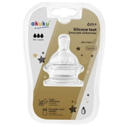 Соска силиконовая Akuku с быстрым потоком (6+ мес), 2 шт купить в Кишиневе. Фото 2