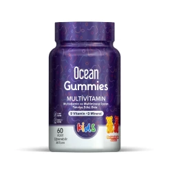 Жевательные мармеладки Bioslo Ocean Gummies Multivitamin Kids, 60 шт. купить в Кишиневе. Фото 1