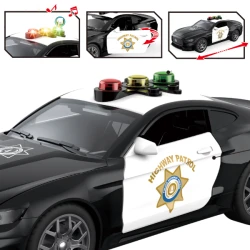 Mașină de poliție americană Wenyi cu inerție (lumină/sunet), scara 1:18 cumpăra în Chișinau. Foto 5