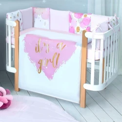 Комплект в кроватку Veres It's a girl! Pink (6 предметов), 120x60 cм купить в Кишиневе. Фото 1