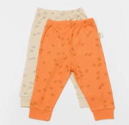 Штанишки BabyCosy Модал Apricot & Beige, 2 шт. (18-24М) купить в Кишиневе. Фото 1