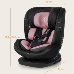 Автокресло 40-150 см (i-Size) Isofix Lionelo Bastiaan Pink Rose, поворотное 360 купить в Кишиневе. Фото 2
