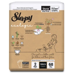 Scutece Sleepy Ecologic Double Mini 2 (3-6 kg), 68 buc. cumpăra în Chișinau. Foto 1